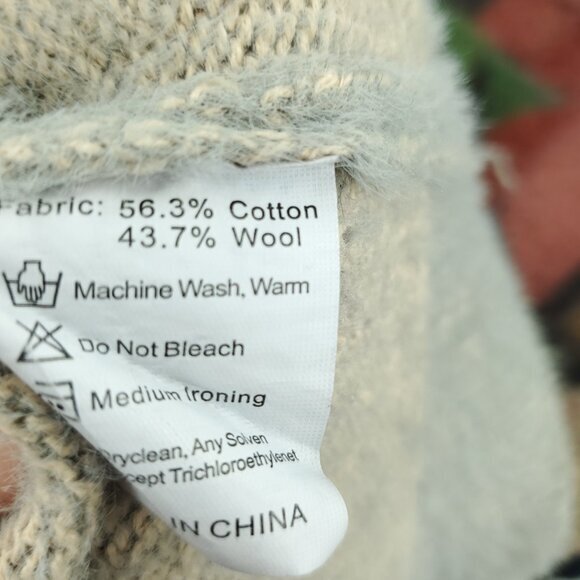 Cotton/Wool Oversized Cat Print Sweater OS Multicolor - Picture 16 of 16